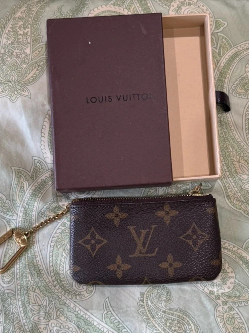 Louis Vuitton Monogram Canvas Key & Card Holder in Brown with Gold Hardware